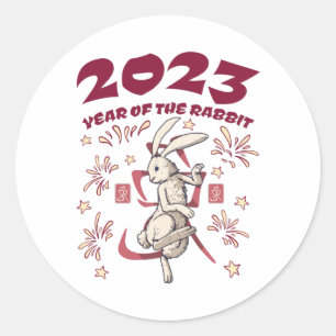 Chinese New Year 2023 - Year of the Rabbit Classic Round Sticker