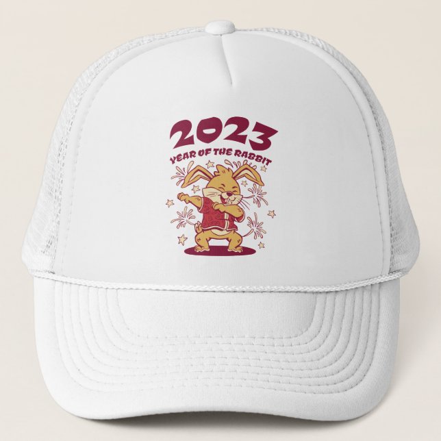 Chinese New Year 2023 - Year of the Rabbit Trucker Hat (Front)