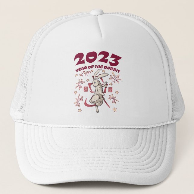 Chinese New Year 2023 - Year of the Rabbit Trucker Hat (Front)