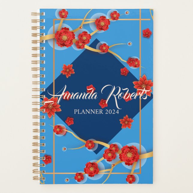 Chinese New Year 2024 Blossom Flowers Planner (Front)