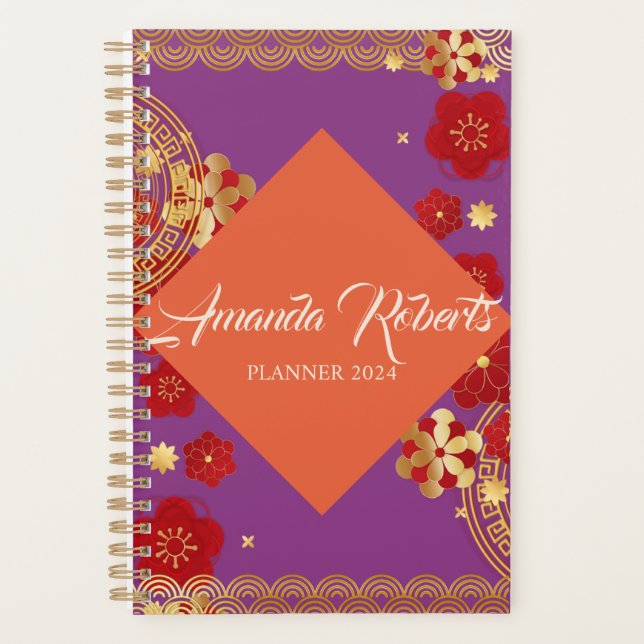 Chinese New Year 2024 Blossom Flowers Planner (Front)