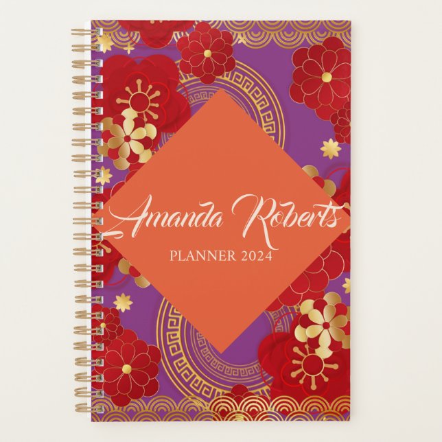 Chinese New Year 2024 Blossom Flowers Planner (Front)