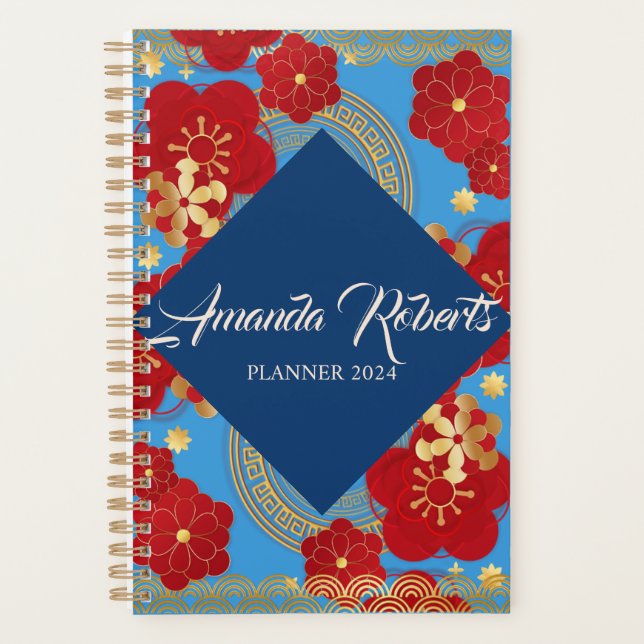 Chinese New Year 2024 Blossom Flowers Planner (Front)