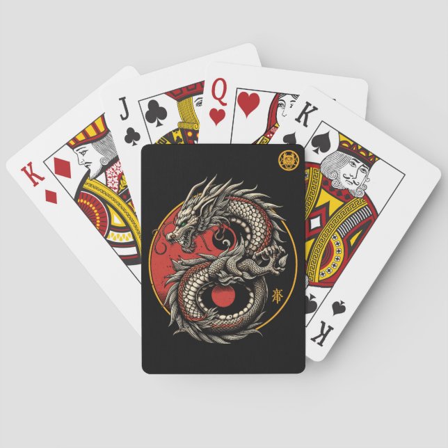 Chinese New Year 2024 Dragon, Year of the Dragon Playing Cards (Back)