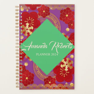 Chinese New Year 2024 Plum Blossom Flowers  Planner