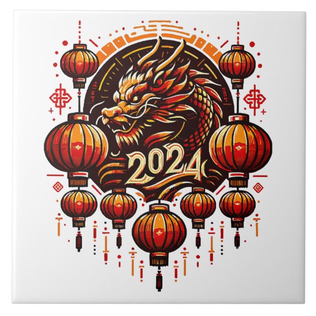  chinese new year 2024 tile (Front)