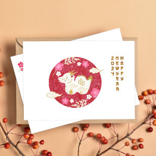Chinese New Year 2024 Year Of Dragon Holiday Postcard