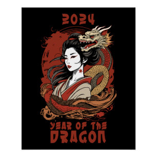 Chinese New Year 2024 Year Of The Dragon Poster