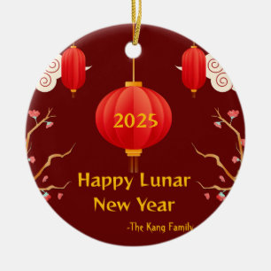 Chinese New year 2025 Ceramic Tree Decoration