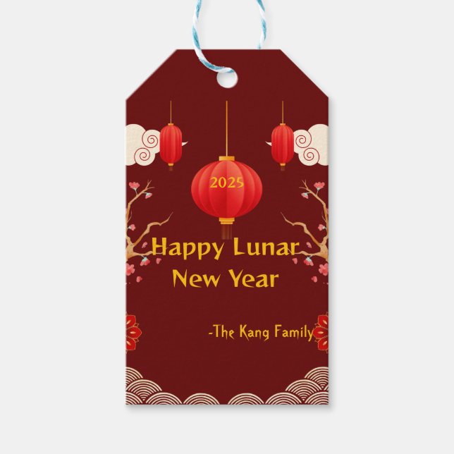 Chinese New year  2025 Gift Tags (Front)