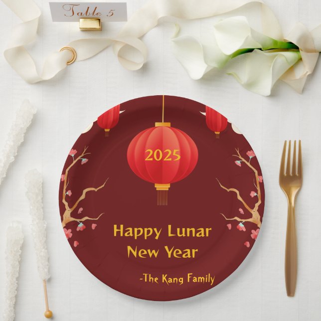 Chinese New year  2025 Paper Plate (Wedding)