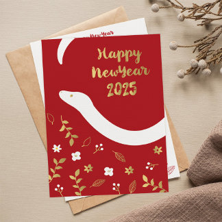 Chinese New Year 2025 Year Of Snake Holiday Card