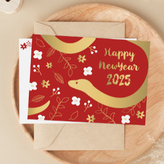 Chinese New Year 2025 Year Of Snake Holiday Card