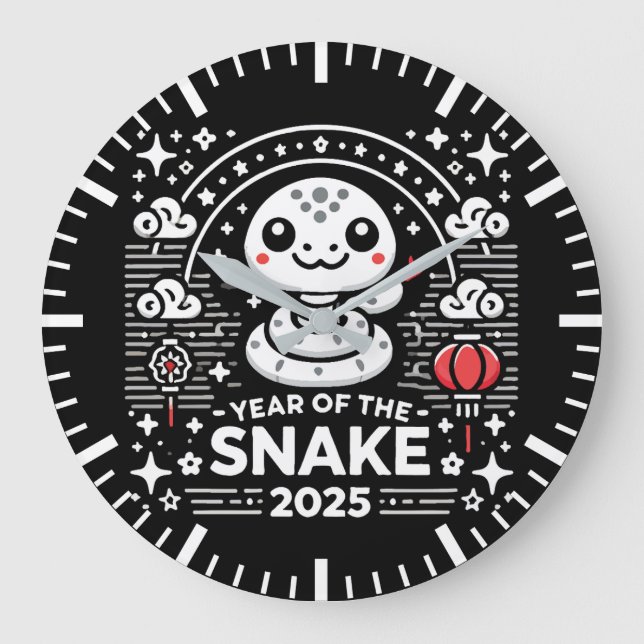 Chinese New Year 2025 Year of the Snake Lunar Year Large Clock (Front)