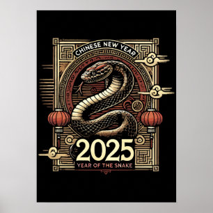Chinese New Year 2025 Year of the Snake Lunar Year Poster