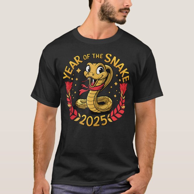 Chinese New Year 2025 Year Of The Snake Zip T-Shirt (Front)