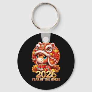 Chinese new year 2026 fire horse year of the horse key ring