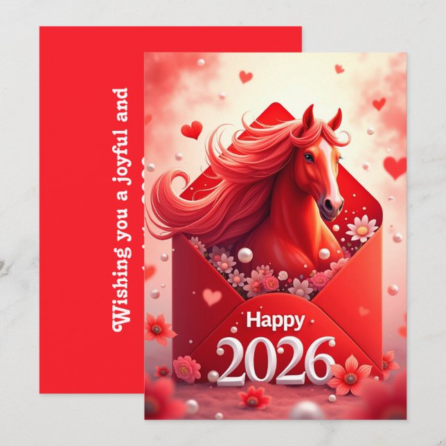 Chinese new year 2026 holiday card (Front/Back)