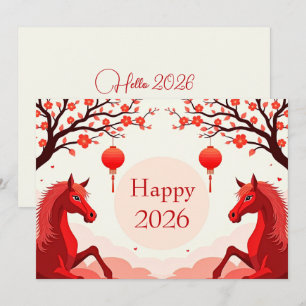 Chinese new year 2026 holiday card