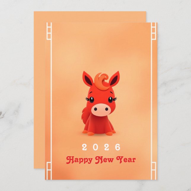 Chinese new year 2026 holiday card (Front/Back)