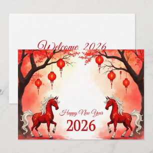 Chinese new year 2026 holiday card