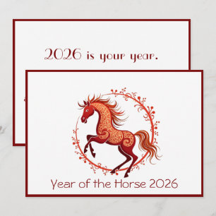 Chinese new year 2026 holiday card