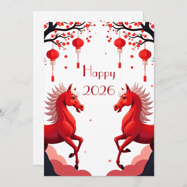 Chinese new year 2026 holiday card (Front/Back)