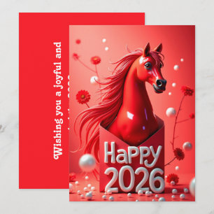 Chinese new year 2026 holiday card