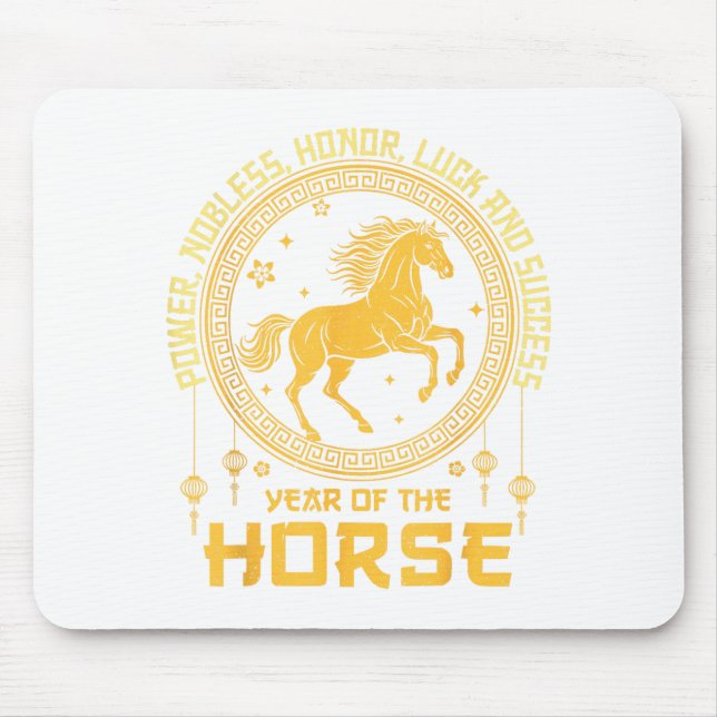 Chinese New Year 2026 Horse Happy Chinese New Year Mouse Mat (Front)