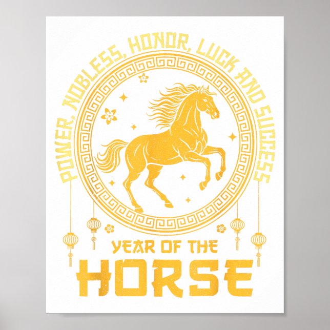 Chinese New Year 2026 Horse Happy Chinese New Year Poster (Front)