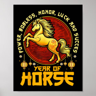 Chinese New Year 2026 Horse Happy Chinese New Year Poster