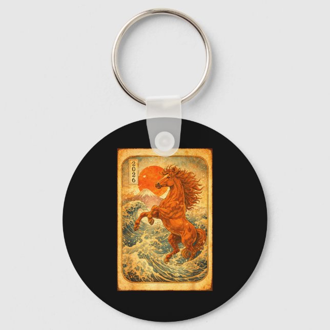 Chinese New Year 2026 Of The Horse Lunar New Year  Key Ring (Front)