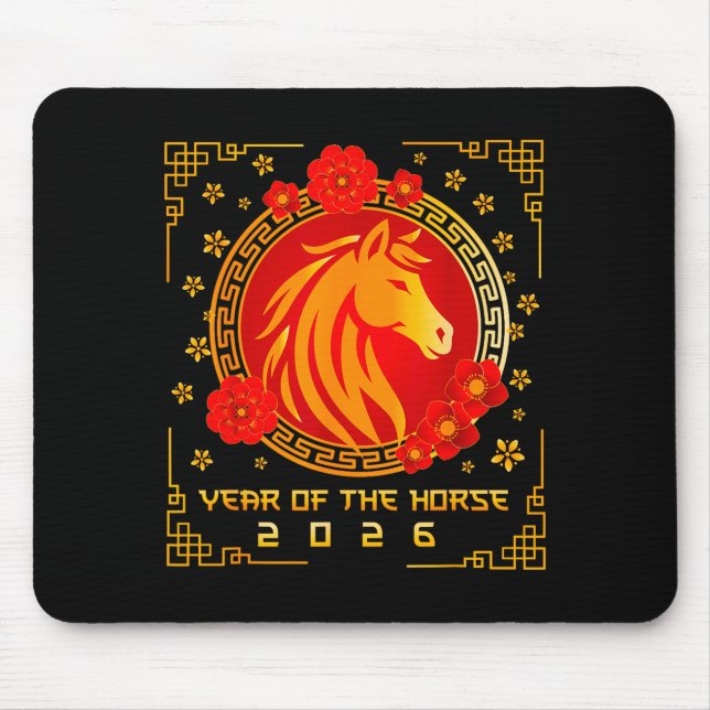 Chinese New Year 2026 Of The Horse Lunar New Year  Mouse Mat (Front)