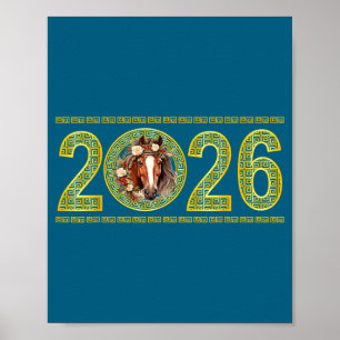 Chinese New Year 2026 Of The Horse Lunar New Year  Poster