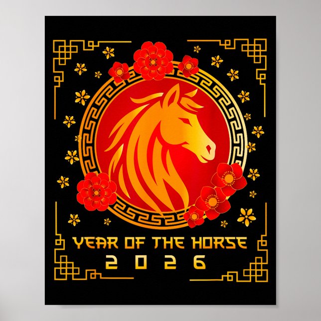 Chinese New Year 2026 Of The Horse Lunar New Year  Poster (Front)