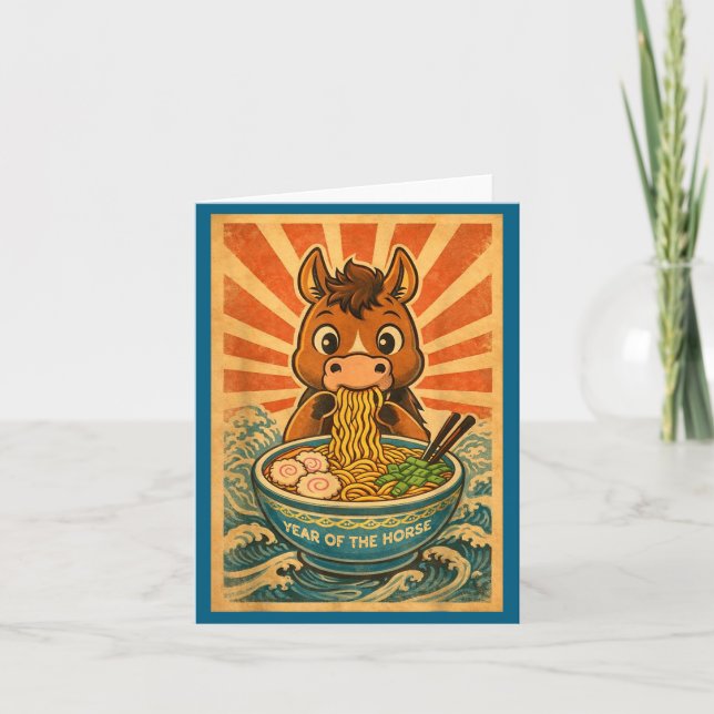 Chinese New Year 2026 Of The Horse Ramen Lunar New Card (Front)
