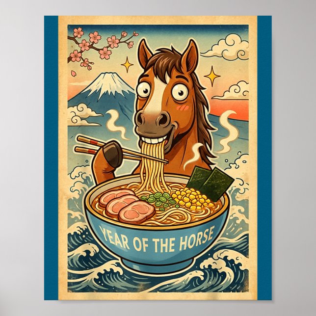 Chinese New Year 2026 Of The Horse Ramen Lunar New Poster (Front)