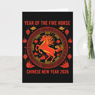 Chinese New Year 2026 Year Of The Fire Horse  Card