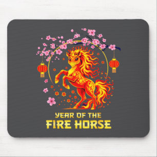 Chinese New Year 2026 Year Of The Fire Horse Mouse Mat