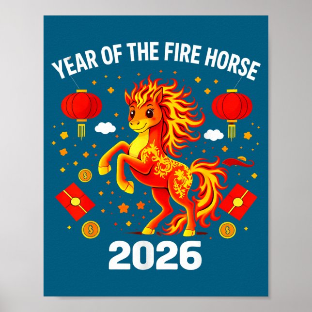 Chinese New Year 2026 Year Of The Fire Horse  Poster (Front)
