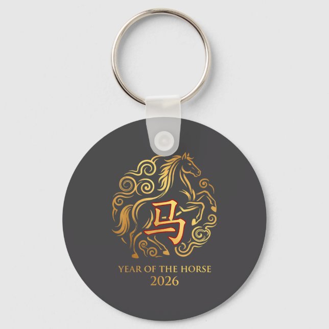 Chinese New Year 2026 Year Of The Horse 0  Key Ring (Front)