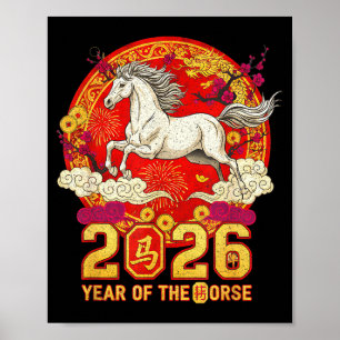 Chinese New Year 2026 Year of The Horse 2026 Lunar Poster