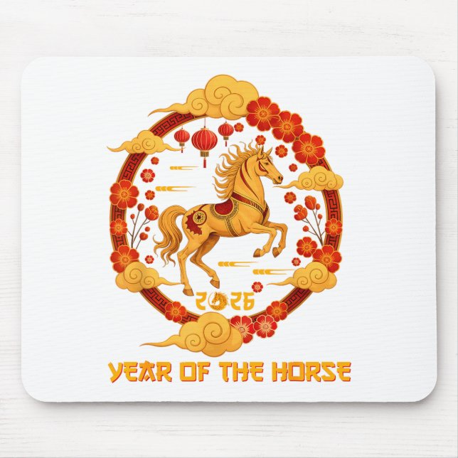 Chinese New Year 2026 Year Of The Horse 2026  Mouse Mat (Front)