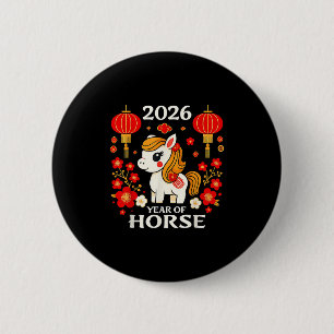 Chinese New Year 2026 Year Of The Horse 2026 New Y 6 Cm Round Badge