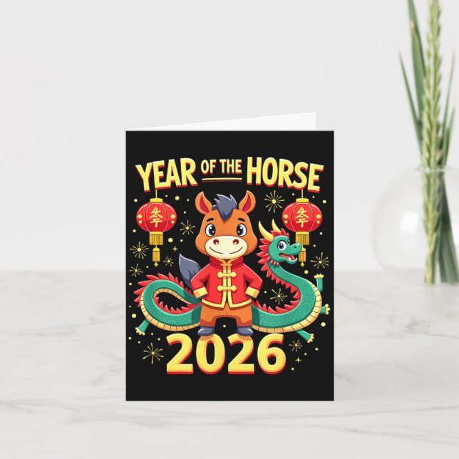 Chinese New Year 2026 Year Of The Horse  Card (Front)