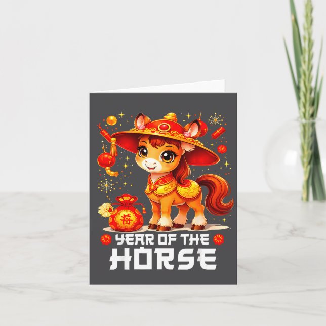 Chinese New Year 2026 Year Of The Horse  Card (Front)