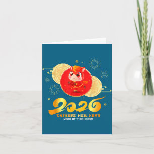 Chinese New Year 2026 Year Of The Horse Cartoon Cu Card