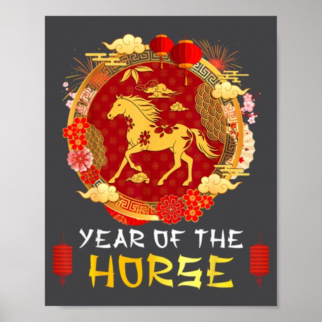 Chinese New Year 2026 Year Of The Horse Chinese Zo Poster (Front)