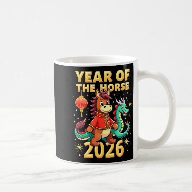 Chinese New Year 2026 Year Of The Horse  Coffee Mug (Right)