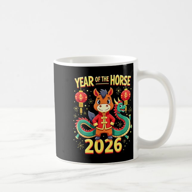 Chinese New Year 2026 Year Of The Horse  Coffee Mug (Right)